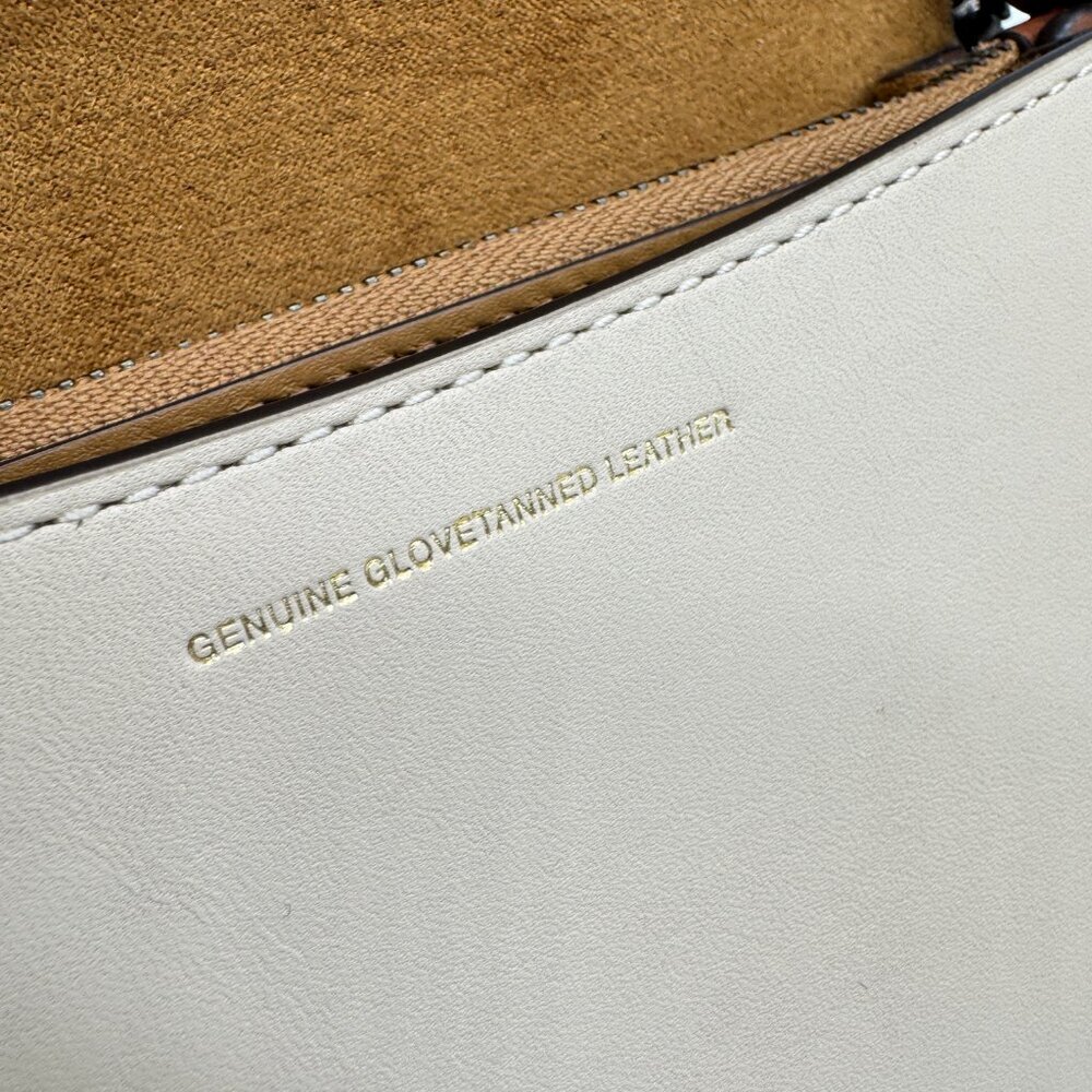 COACH Beat 18 rivets leather shoulder crossbody bag -Red Sand Ivory Tan - Picture 12 of 13